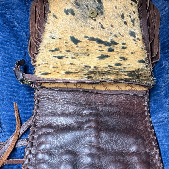 American Darling Leather Fringe Crossbody Purse Bag - Picture 9 of 10